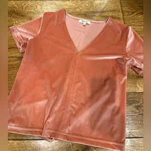 Madewell blush velvet tee